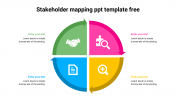 Multicolor Stakeholder Mapping PPT Template Free Slide
