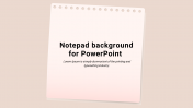 Simple notepad background for PowerPoint