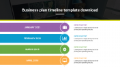 Four Node Business Plan Timeline Template Download