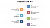 Vertical design timeline view in ppt Presentation Slide