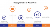 Modern display timeline in PowerPoint