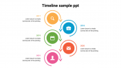 Attractive Multicolored Timeline Sample PPT Template