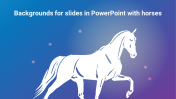 Attractive backgrounds for slides in PowerPoint with horses