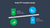 Editable Scale PPT Template Design With Dark Background
