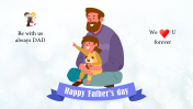 Simple Fathers day slide PPT presentation template