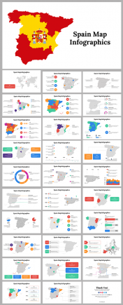 Spain Map Infographics PowerPoint And Google Slides