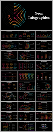 Neon Infographics PowerPoint Presentation And Google Slides