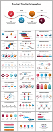 Gradient Timeline Infographics PPT and Google Slides Themes
