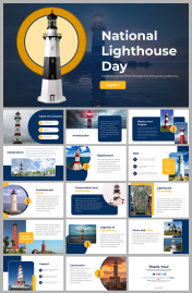 National Lighthouse Day PowerPoint And Google Slides Themes