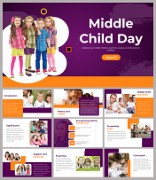 Middle Child Day PowerPoint And Google Slides Templates