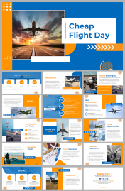 Cheap Flight Day PowerPoint And Google Slides Themes