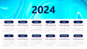Printable 2024 Monthly Calendar PPT And Google Slides Themes