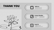 Thank You PowerPoint Slide Template with Grey Background