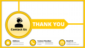 Creative Thank You Slide For PPT Template Presentation