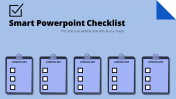 5 Clipboards PowerPoint Checklist Template        