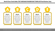 Five Node Text Message PowerPoint Template