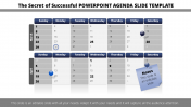 PowerPoint Agenda Slide Template Calendar Design