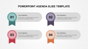 Impressive PowerPoint Agenda Slide Template with 4 Node