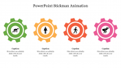 Gear Model PowerPoint Stickman Animation Slide