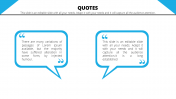 Fantastic PowerPoint Quote Template with Two Nodes Slides