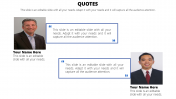 Editable Quote PowerPoint Template with Two Nodes