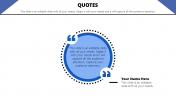 Inventive PowerPoint Quote Template on Circle Design