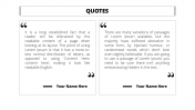 Editable PowerPoint Quote Template Slide-Two Nodes