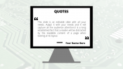 Innovative PowerPoint Quote Template System Model	