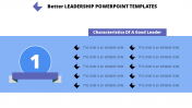Editable Leadership PowerPoint Templates with Blue Theme