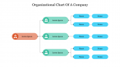 Simple Organizational Chart Of A Company Slide Template
