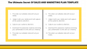 Table Model Sales And Marketing Plan Template	