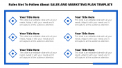 A Six Noded Sales And Marketing Plan Template