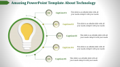 Bulb Model PowerPoint Template About Technology