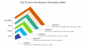 Grow your business presentation slides with graph representation	