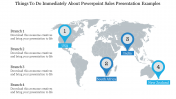 World Map PowerPoint Sales Presentation Examples