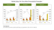 Editable Sales Presentation Examples Templates - Three Graphs
