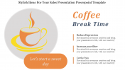 Sales Presentation PowerPoint Template - Coffee Break