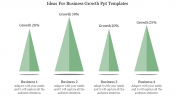 Awesome Business Growth PPT Templates with Four Nodes