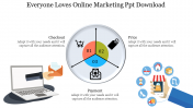 Online Marketing PPT Download Slide Template