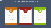 Corporate Sales Presentation PPT Text Box Model