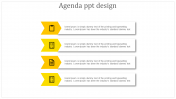 Simple Chevron Model Agenda PowerPoint Design Slide