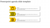 Creative Agenda PPT Design Template With Three Node