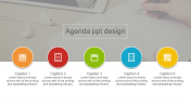 Agenda PPT Design Template and Google Slides - Circle Model