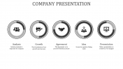 Best Company Presentation Slide Template With Five Node