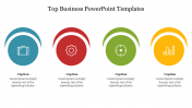 Top Business PowerPoint Templates with Four Icons