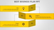 Attractive Best Business Plan PPT Slide Design-Three Node