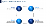 Stunning PPT For New Business Plan With Four Nodes Slide