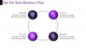 Use PPT For New Business Plan With Purple Color Slide