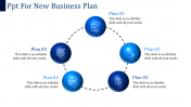 Amazing PPT For New Business Plan In Circle Model Slide