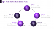 Stunning PPT For New Business Plan In Purple Color Slide